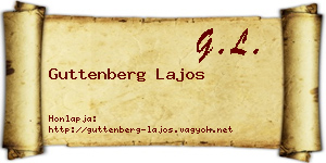 Guttenberg Lajos névjegykártya