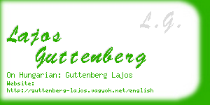 lajos guttenberg business card